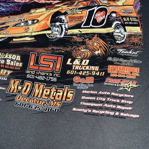 XL Coors Light Dirt Track Racing T-shirt Thrash Racing Gray Mens Recent Winners - Picture 10 of 15